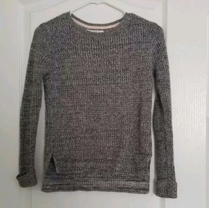 Grey knitted girl sweater
